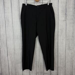 FootJoy Men's W34 x L28 Black Polyester Blend Flat Front Golf Pants